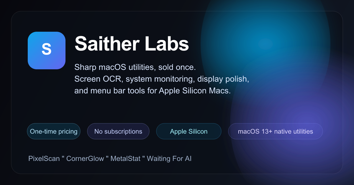 Saither Labs macOS utilities